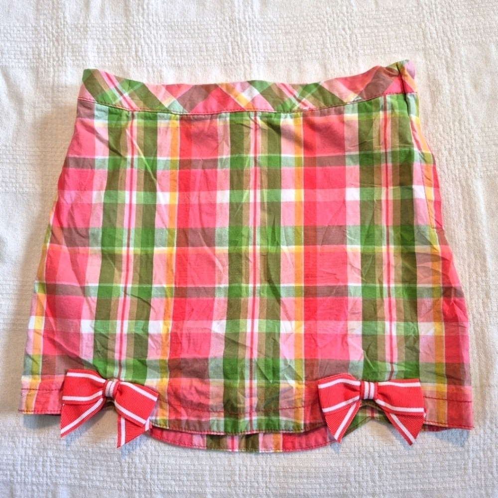 Gymboree girls size 5 Preppy Peach line skirt with modesty shorts EUC